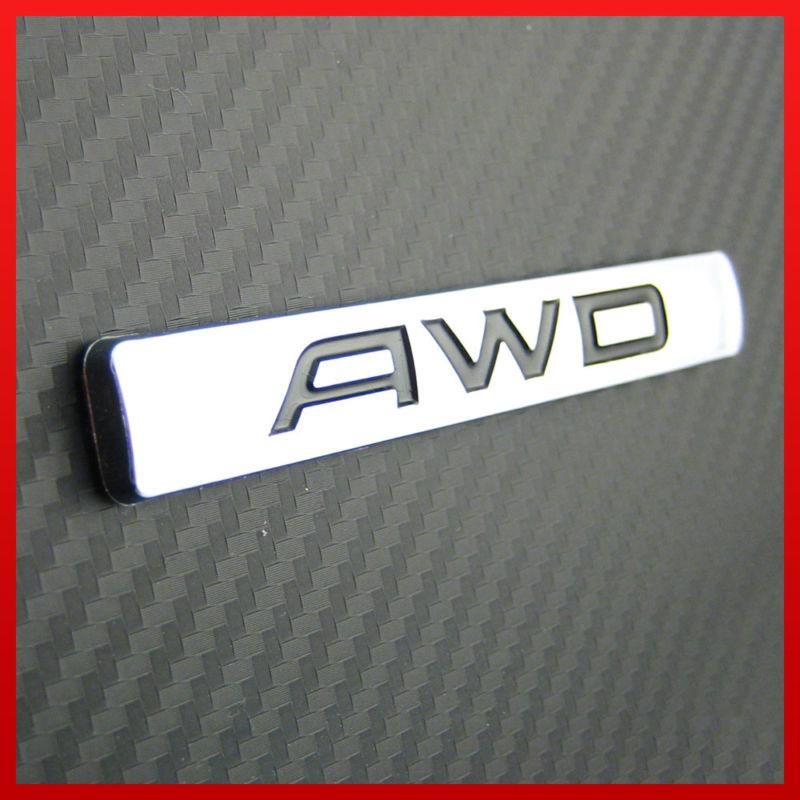 Black small awd trunk badge fender decal door logo all wheel drive 4wd audi