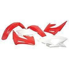 Acerbis 05 red plastic kit 04-05 crf250r fenders shrouds side covers