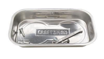 Craftsman magnetic tray rectangle 9.5" x 5.625" 1.75 in stainless steel polished