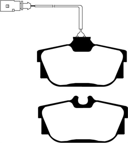 Ebc brakes dp61445 ebc 6000 series greenstuff truck/suv brakes; disc pads