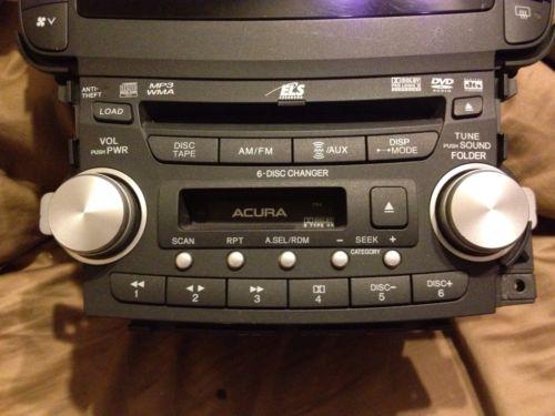 Acura tl 07 08 am fm cassette 6 cd changer, w/ ac controls and display oem 1tb4