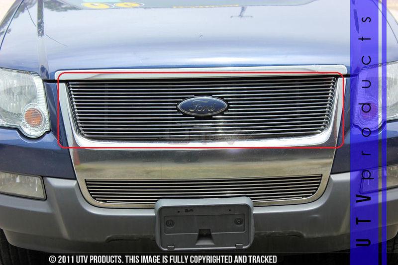 2006 - 2010 ford explorer 1pc chrome upper billet grille kit xlt limited