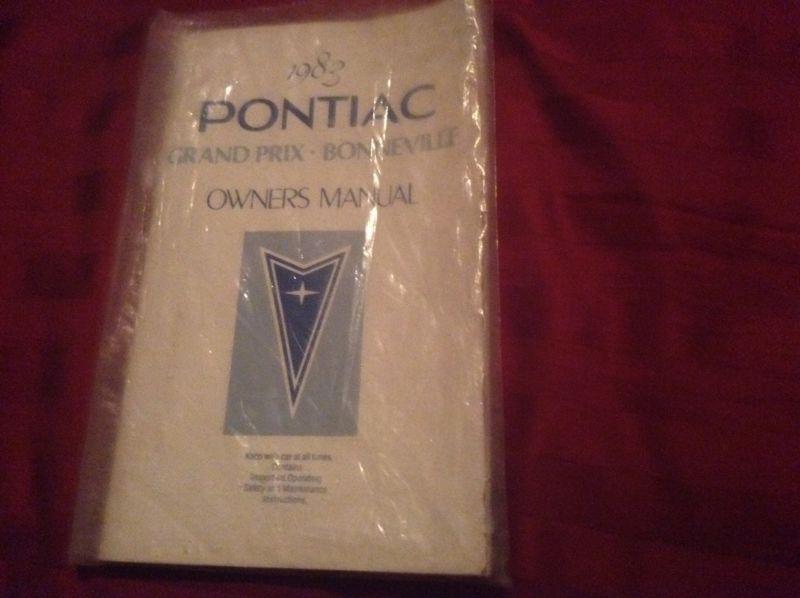 1983 pontiac grand prix  and bonneville owners manual