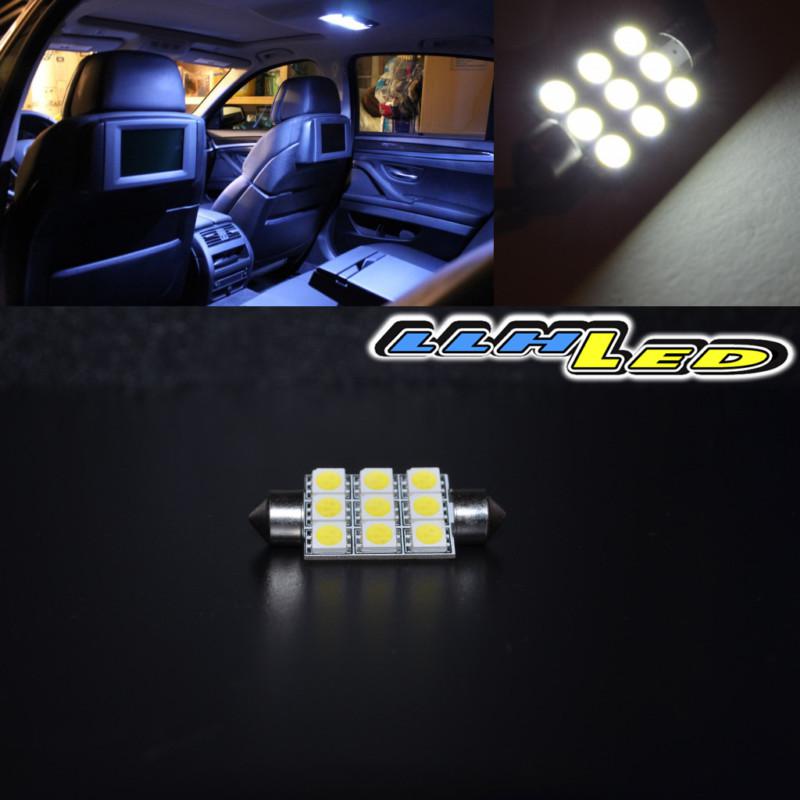 1 pc 39mm smd 5050 9 led map light bulb white 3425 6411 6418 6423 6461 de3425 