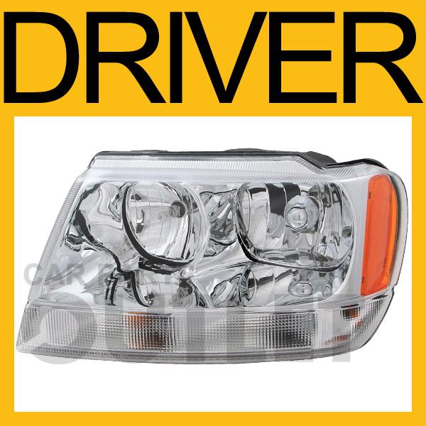 99-04 jeep grand cherokee limited head light lamp l/h left driver side new