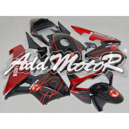 Injection molded fit 2003 2004 cbr600rr 03 04 red black fairing 63n31