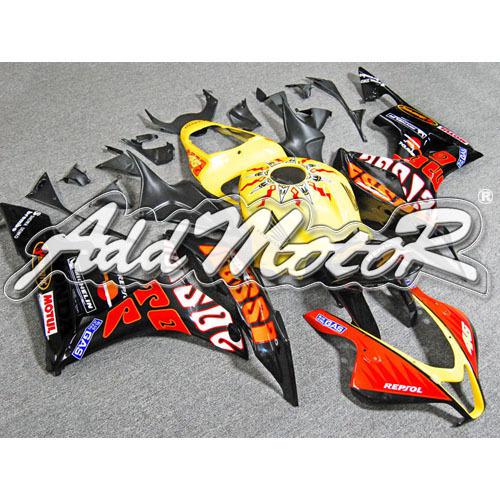 Injection molded fit 2007 2008 cbr600rr 07 08 yellow repsol fairing 67n16