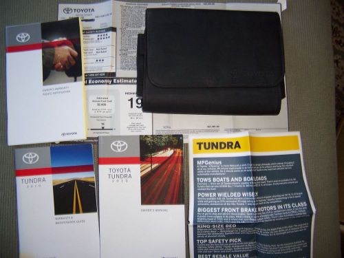 2010 toyota tundra owners manual and case