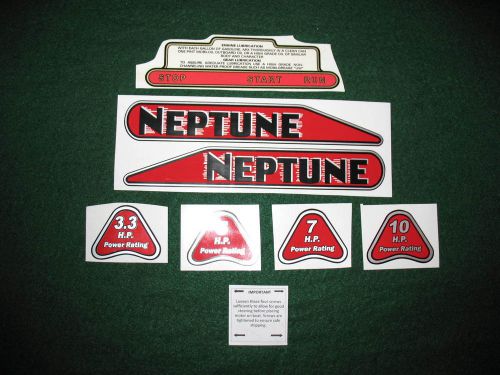 Antique neptune outboard motor decals