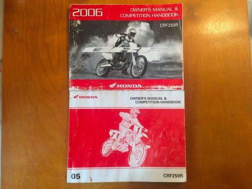 2005 &amp; 2006 honda crf250r owners manual &amp; competition handbooks