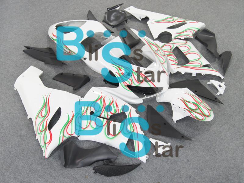 Injection mold fairing kit w7 fit for kawasaki ninja zx6r zx-6r 2005-2006 e13