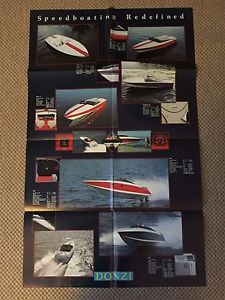 Donzi marine 1980&#039;s fold out brochure / poster boat model line up