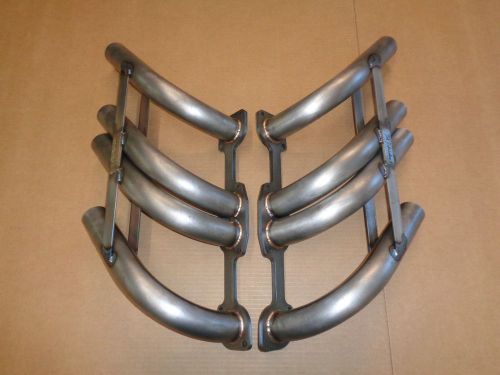 Zoomie headers sbc dragster chevy  2&#034;  mild steel stahl flange zoomies