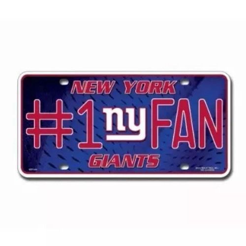 New york giants #1 fan metal license plate - mtf1402 { brand new }