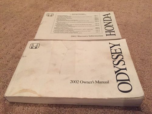 02 2002 honda odyssey owners owner&#039;s manual book oem