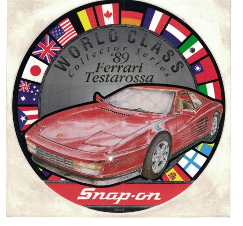 New world class collector series snap on 89 ferrari testarossa sticker