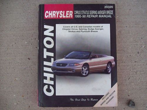 Chiltons chrysler cirrus/stratus/sebring/anender &amp; breeze 1995-1998 repair man.