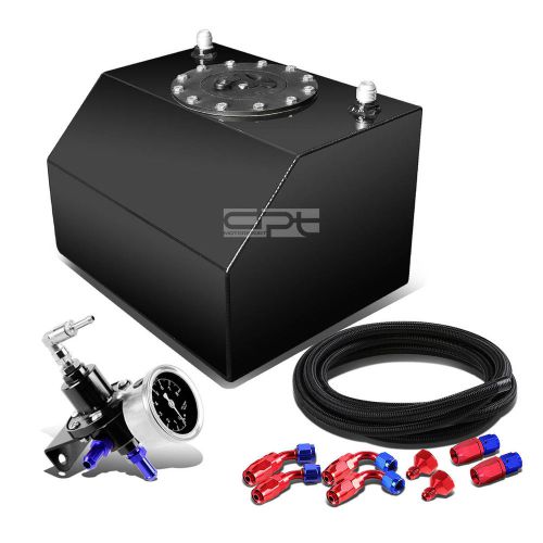 4 gallon lightweight coated fuel tank+cap+steel line kit+pressure regulator