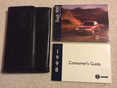 1988 saab 900 owners manual leather case and warranties &amp; service record booklet