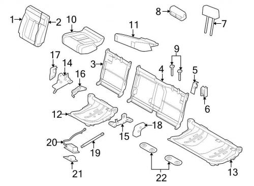 Ford oem seat back cover 9l3z1666600df image 1