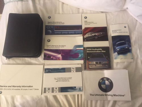 2001 bmw 530i, z3 2.5/3.0, m roadster, m coupe, 5 and 7 series owners manual