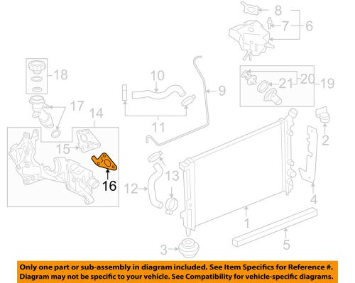 Chevrolet gm oem 06-08 uplander radiator-cross over pipe gasket left 12623852