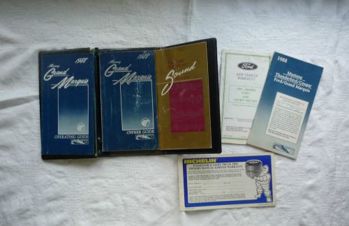 1988 mercury grand marquis owners guide,warranty,operating guide, etc. in case