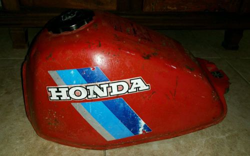 Honda atc 200 200m 200e 200es big red gas fuel tank &amp; cap oem