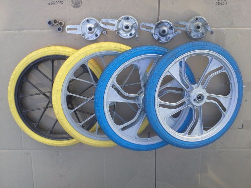 Red bull soapbox wheelset go kart gokart parade art car 4 wheels drum brakes!