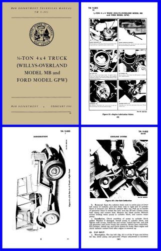 Willys &amp; ford gpw jeep technical manual 1944 on cd