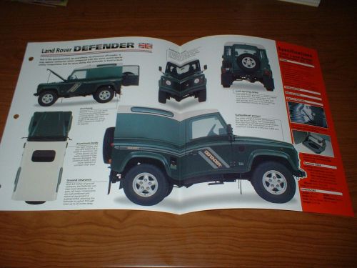 1997 land rover defender tdi spec sheet brochure poster print photo 97 300 turbo