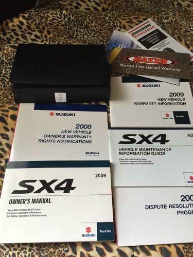 2009 suzuki sx4 hatchback &amp; sedan le sport owners manual 09 w/ case like new