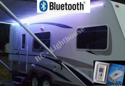 Rv led camper awning 16 ft led light set rect remote bluetooth wifi 5050