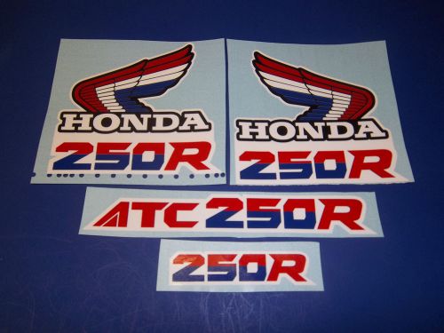 1987 honda atc 250r 4 pc decal sticker emblem  3m hi pro vinyl atc250r graphics