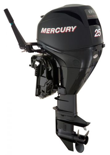 Mercury 25 hp 4 stroke outboard tiller 20&#034; boat electric start power trim
