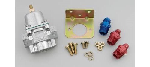 Holley fuel pressure regulator aluminum natural 4 1/2-9 psi universal each