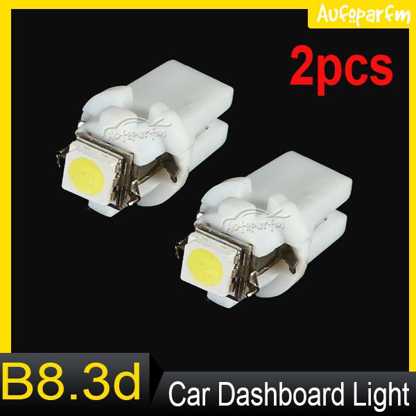 2 x white t5 27 74 b8.3d 5050 smd 1led car dashboard dash side light bulb new