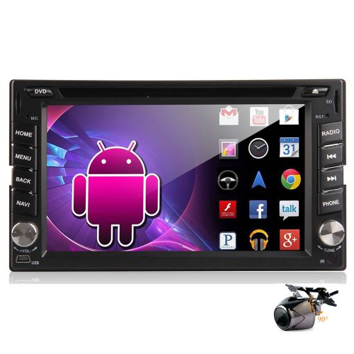 Double 2din 6.2&#034; car dvd player android 4.4 os 3g wifi radio ipod bt+free camera