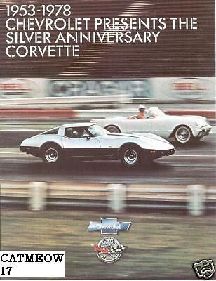 1978 corvette silver anniversary dealer brochure mint