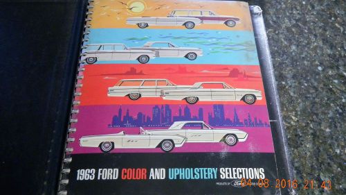 1963 ford galaxie thunderbird falcon color upholstery book manual