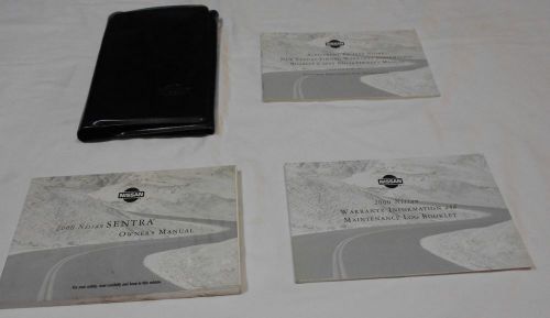 2000 nissan sentra owner manual 4/pc.&amp; black nissan tri-fold factory case,free s