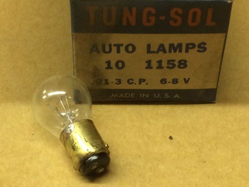 Box vintage tung-sol 1158 6-8v 21-3cp light lamp nos nib bulbs car old truck bus