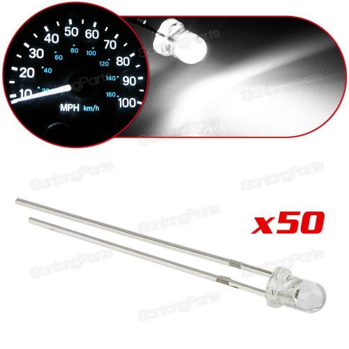 50x white 3mm diode emitting led instrument cluster lights diy soldering lamps