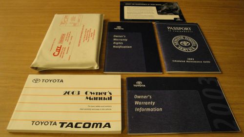 2003 03 toyota tacoma truck owners manual guide set in storage case