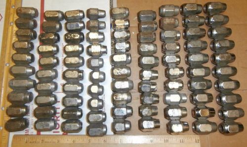 90 mixed vintage lug nuts:&#039;40&#039;s? &#039;50s? &#039;60s plymouth? dodge? desoto? chrysler?