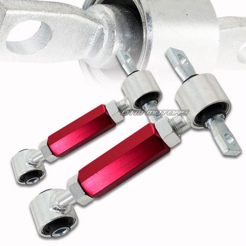 88-00 honda civic &amp; crx 93-97 del sol red adjustable rear camber suspension kit