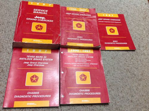 1997 jeep grand cherokee service workshop repair manual set oem w diagnostics +