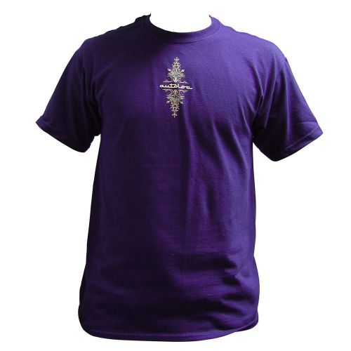 Autoloc medium purple short sleeve pinstripe t shirt style 1hot cotton x
