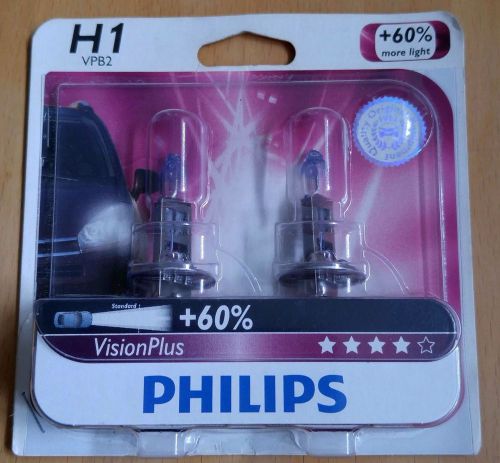 Headlight bulbs phillips h1 vpb2 +60% vision plus, 55 watt - 3300k -twin pack