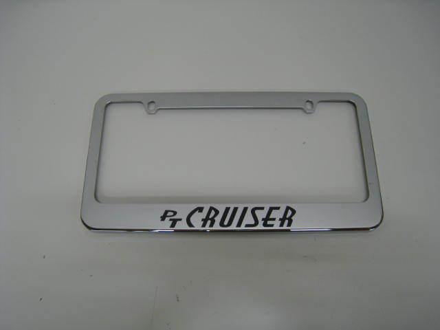 Pt cruiser metal license plate frame